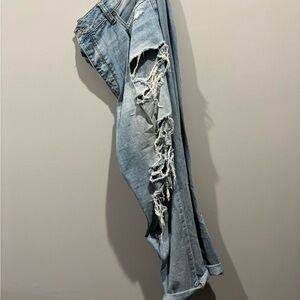 American Eagle Outfitters Light Blue Ripped Jeans